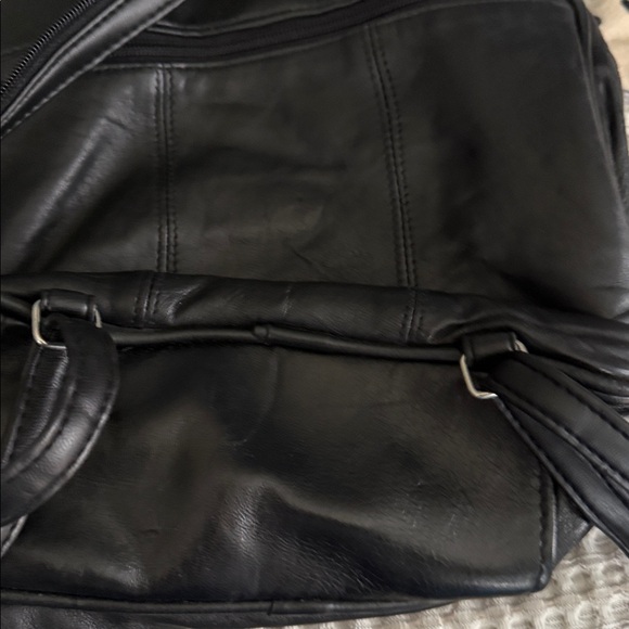 Black Leather Backpack - Picture 4 of 4